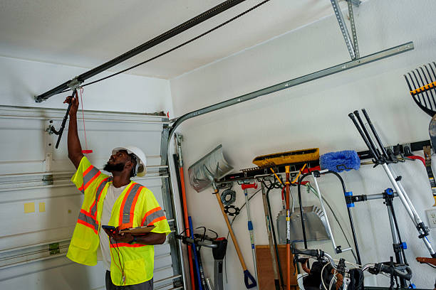 Professional Garage Door Panel Replacement technician working in Hewlett, NY